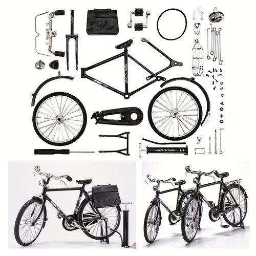 Miniatur retro fahrrad schwarz - miniatur,