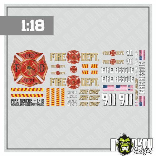 Aufkleber set feuerwehr - rc,
